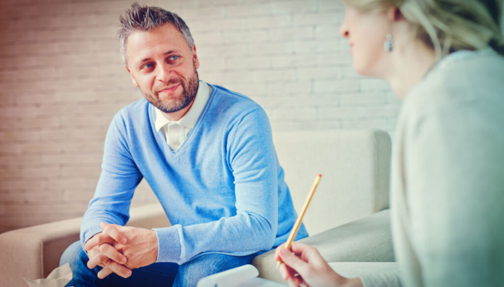 Man being coached
