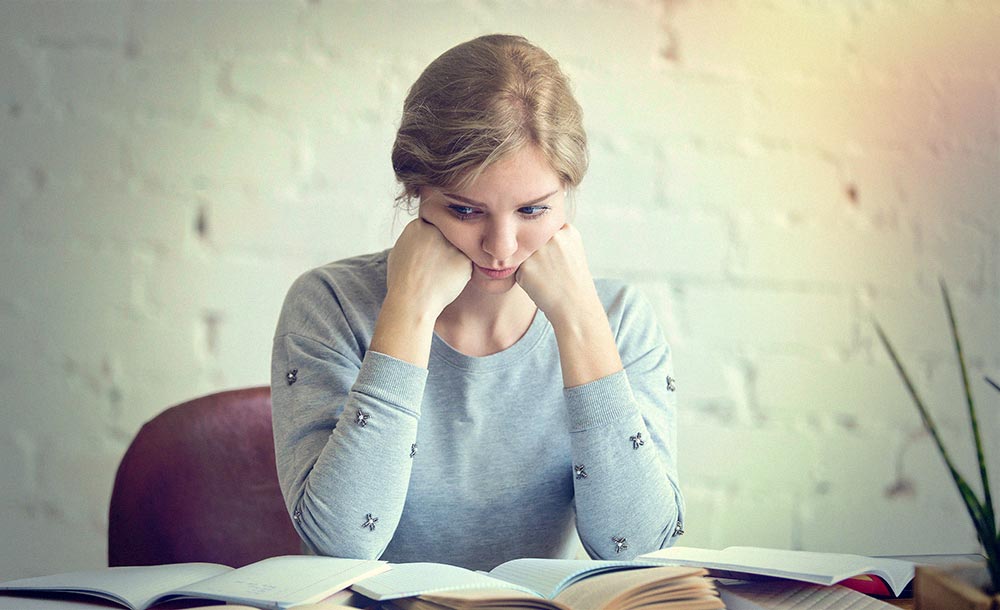 Woman feeling depressed