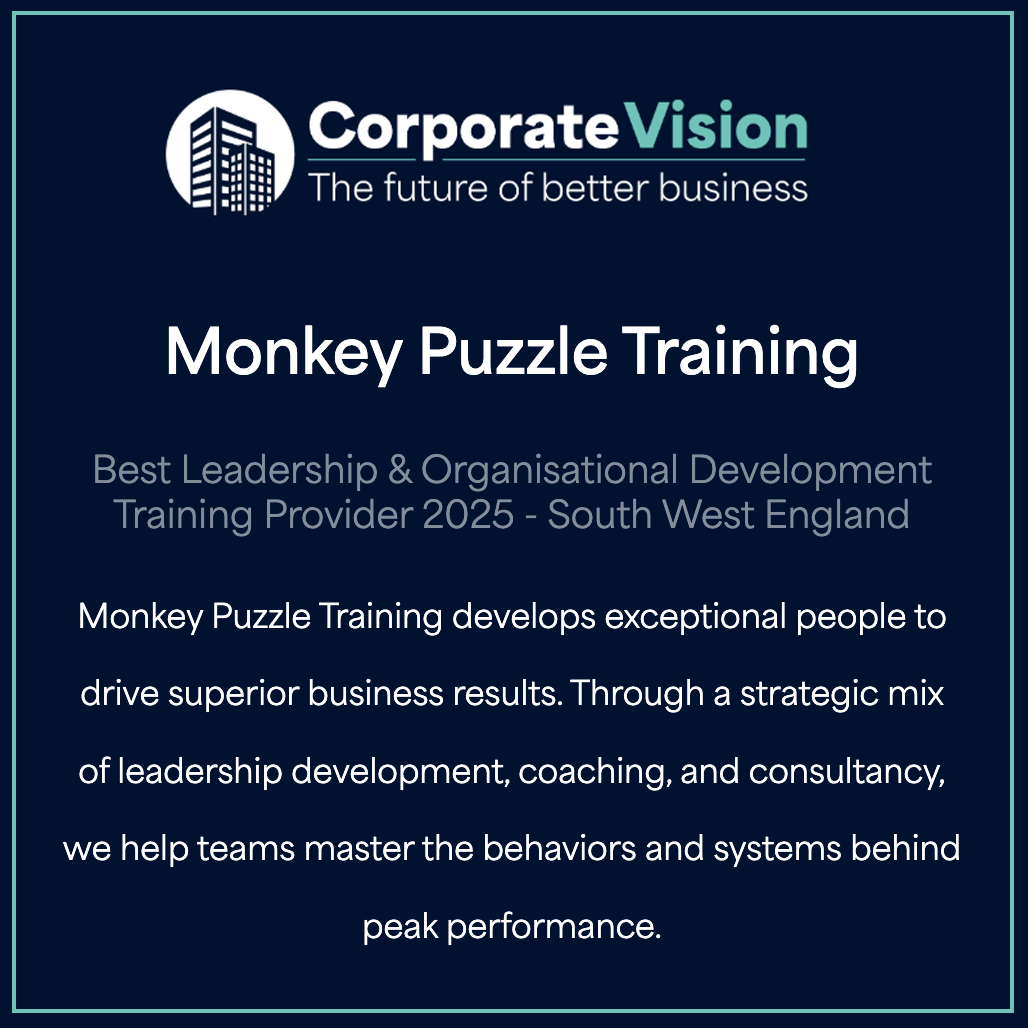 Monkey Puzzle Training Best Leadership & Organisational Development Training Provider 2025 - South West England